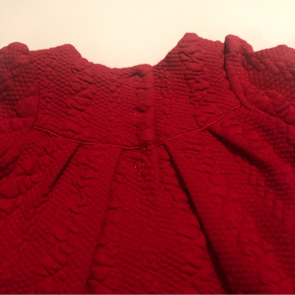 NWOT Janie and Jack Long Sleeve Red Dress with matching Bloomers - Picture 8 of 10